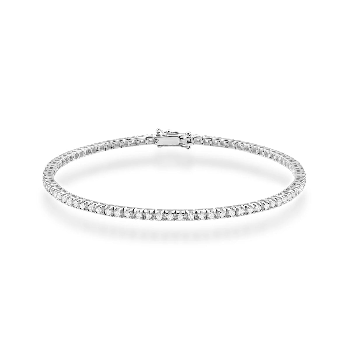 Náramek z bílého zlata s 83 přírodními diamanty – 1.204ct