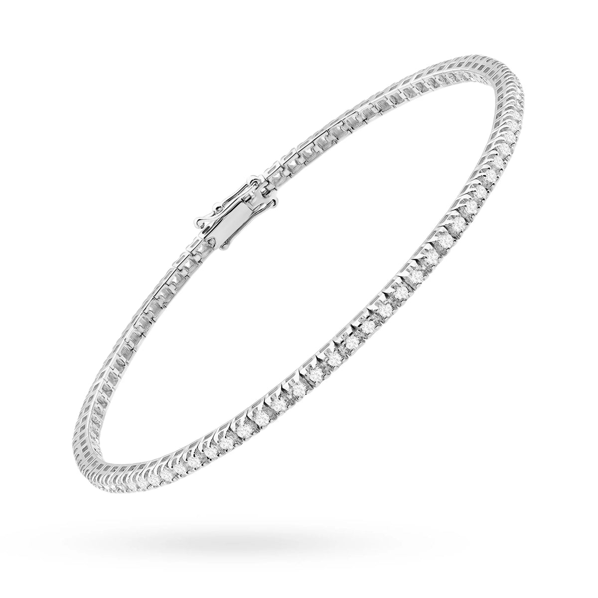 Náramek z bílého zlata s 83 přírodními diamanty – 1.204ct