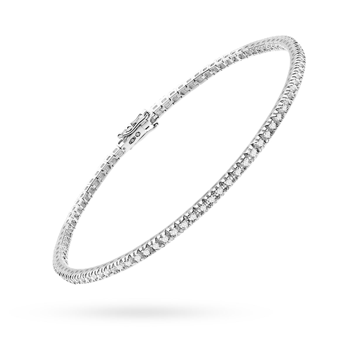 Tenisový náramek z bílého zlata s 90 round lab-grown diamanty – 0.45ct