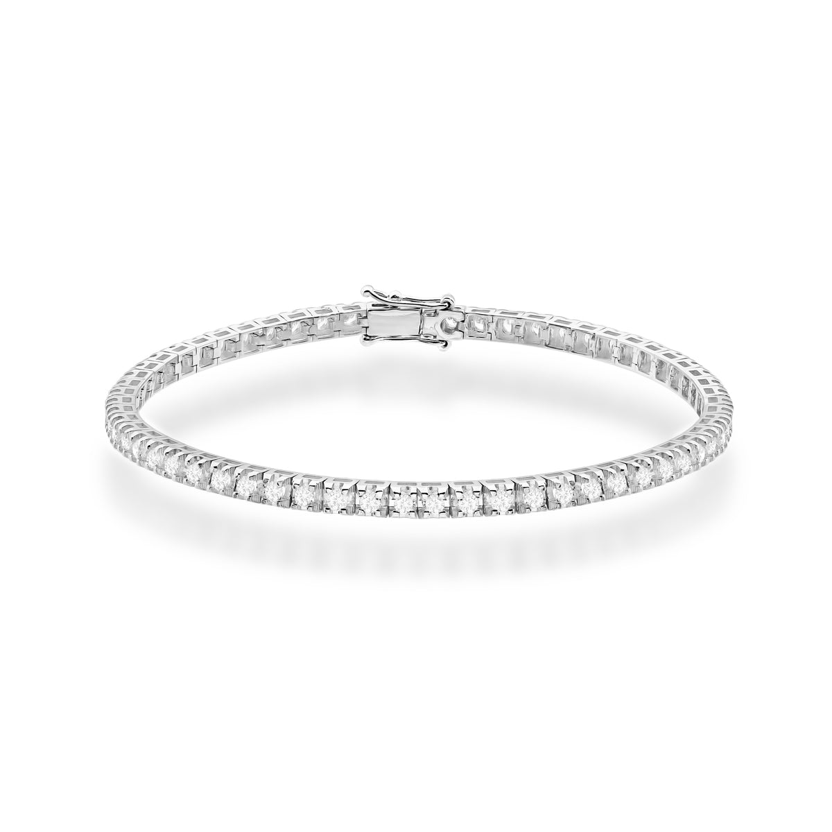 Tenisový náramek z bílého zlata s 66 round lab-grown diamanty – 1.98ct