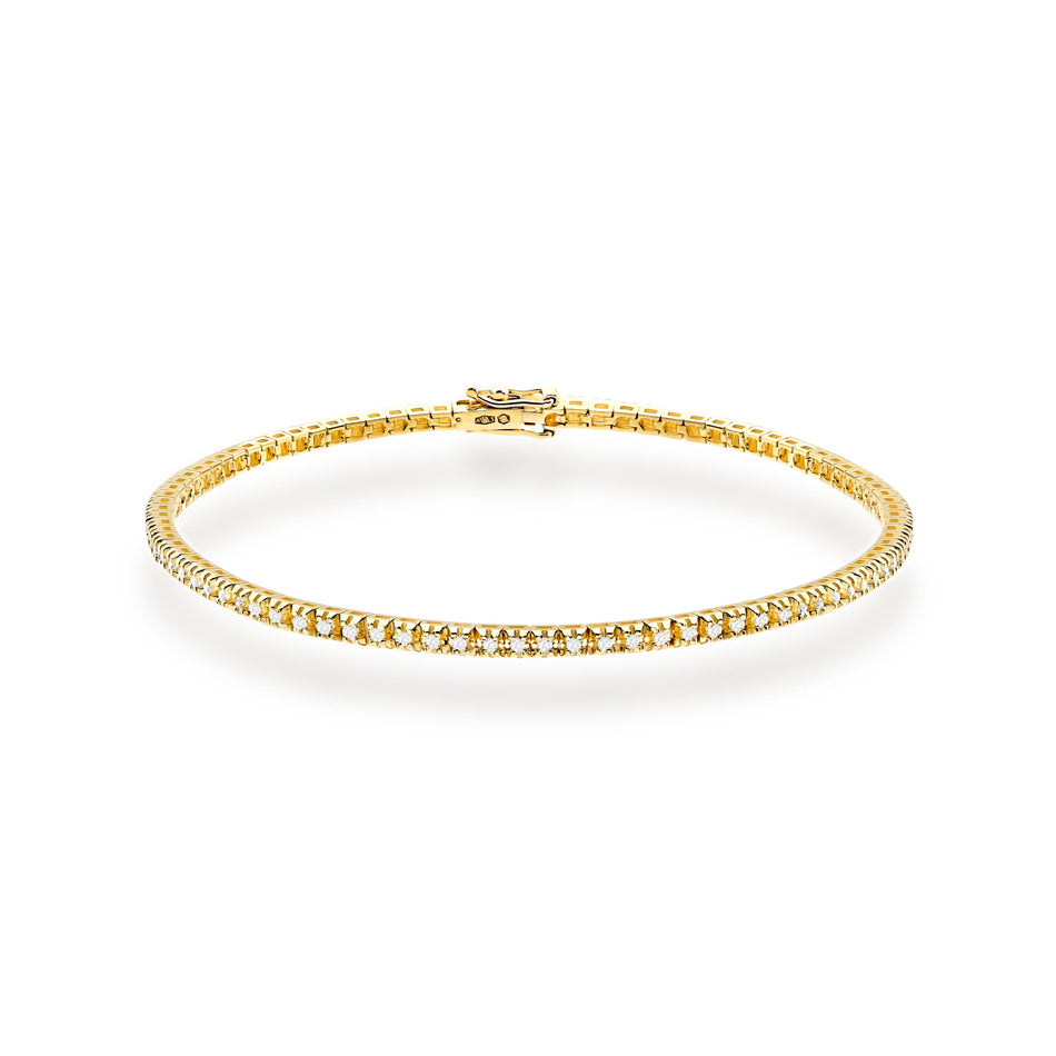 Náramek z žlutého zlata s 101 round přírodními diamanty – 0.505ct