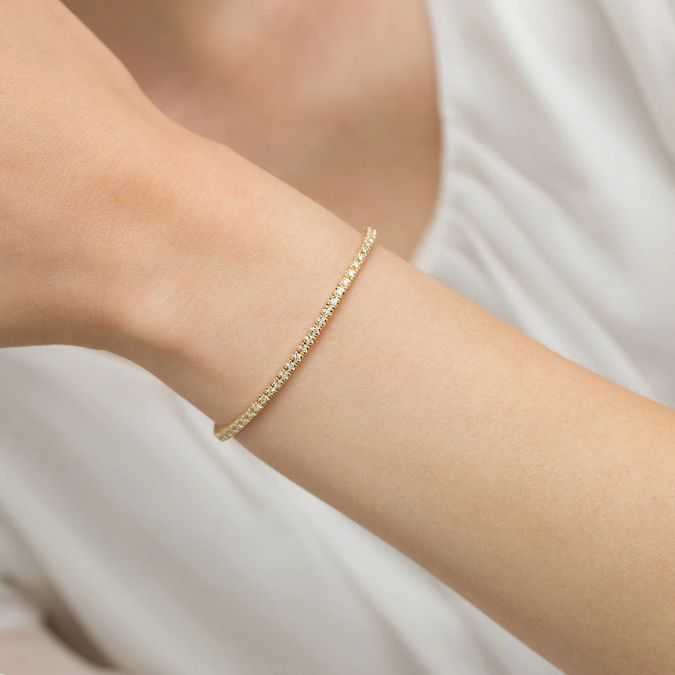 Zlatý tenisový nárameks diamanty o hmotnosti 1,073 ct