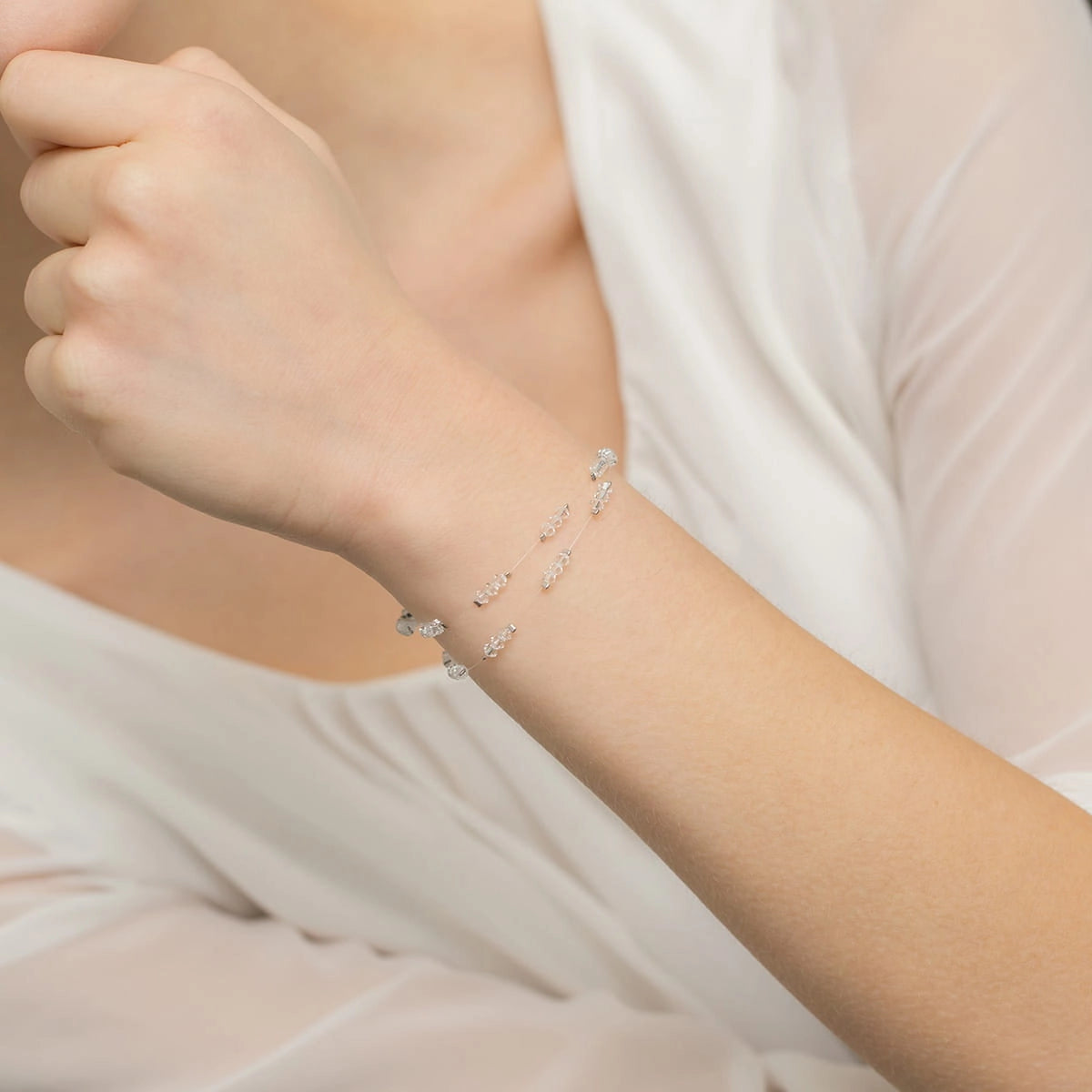 Stříbrný Náramek se Swarovski Krystaly