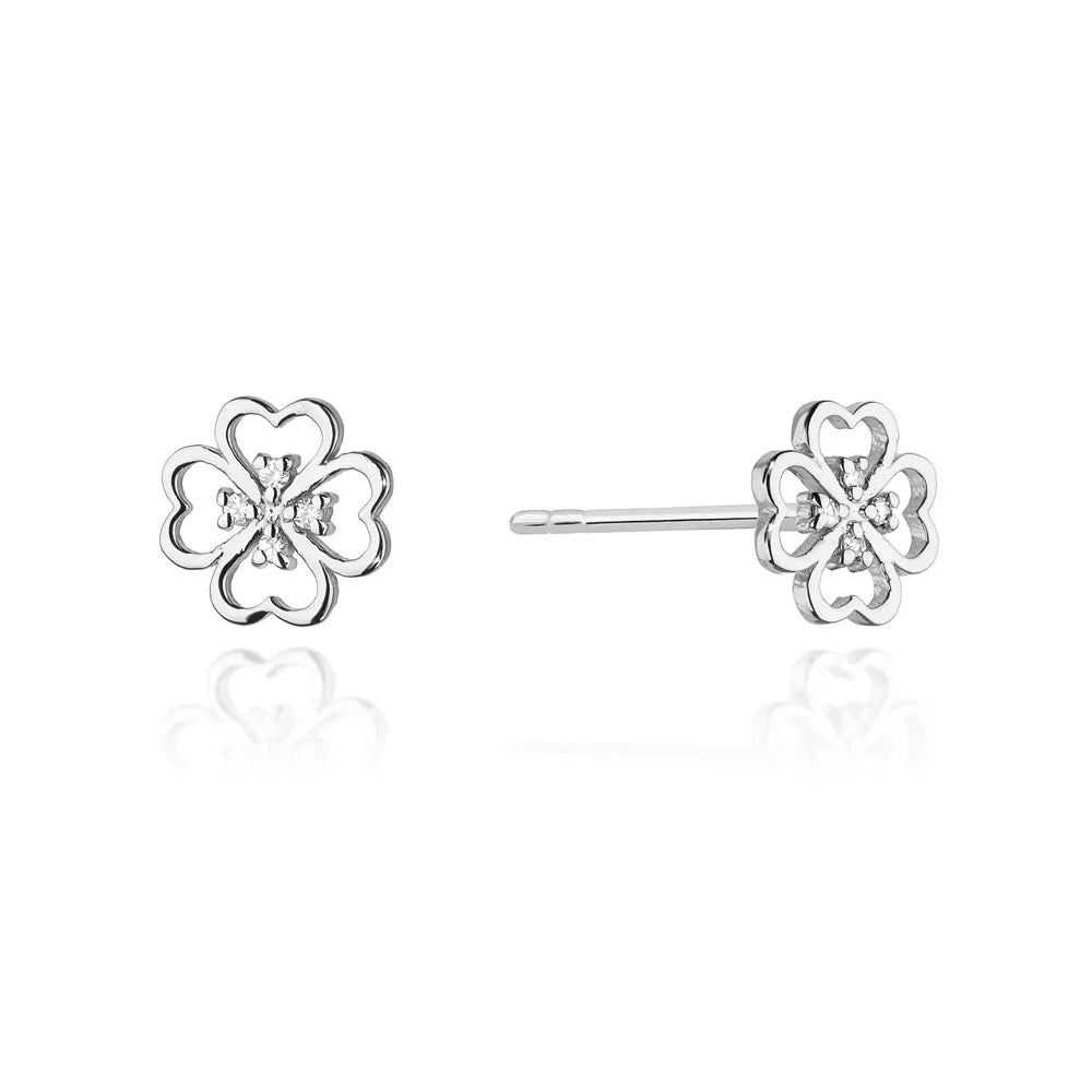 zlaté náušnice s diamanty 0,04 ct k0049-diw-01