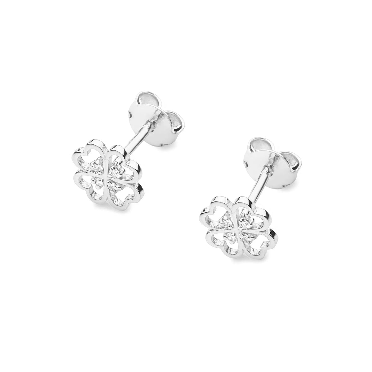 zlaté náušnice s diamanty 0,04 ct k0049-diw-01