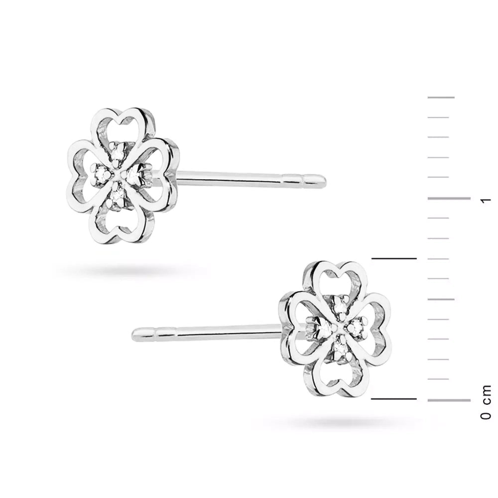 zlaté náušnice s diamanty 0,04 ct k0049-diw-01