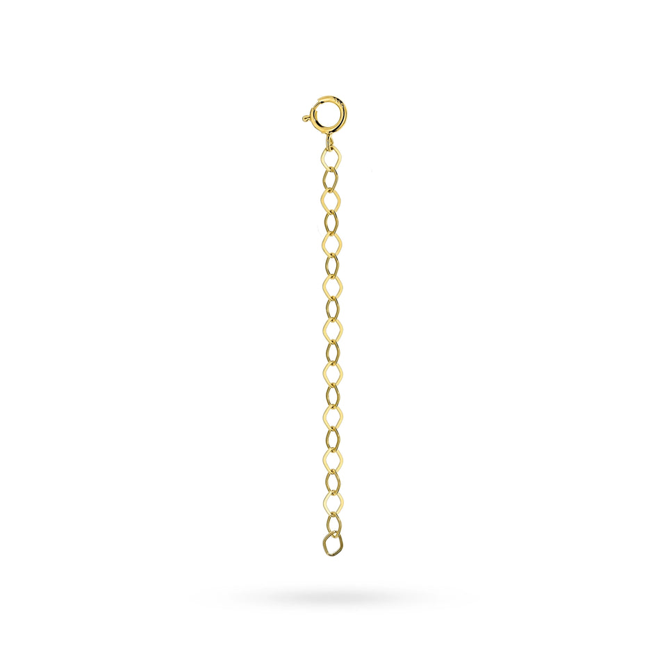 Gold extender for a chain or bracelet 5 cm