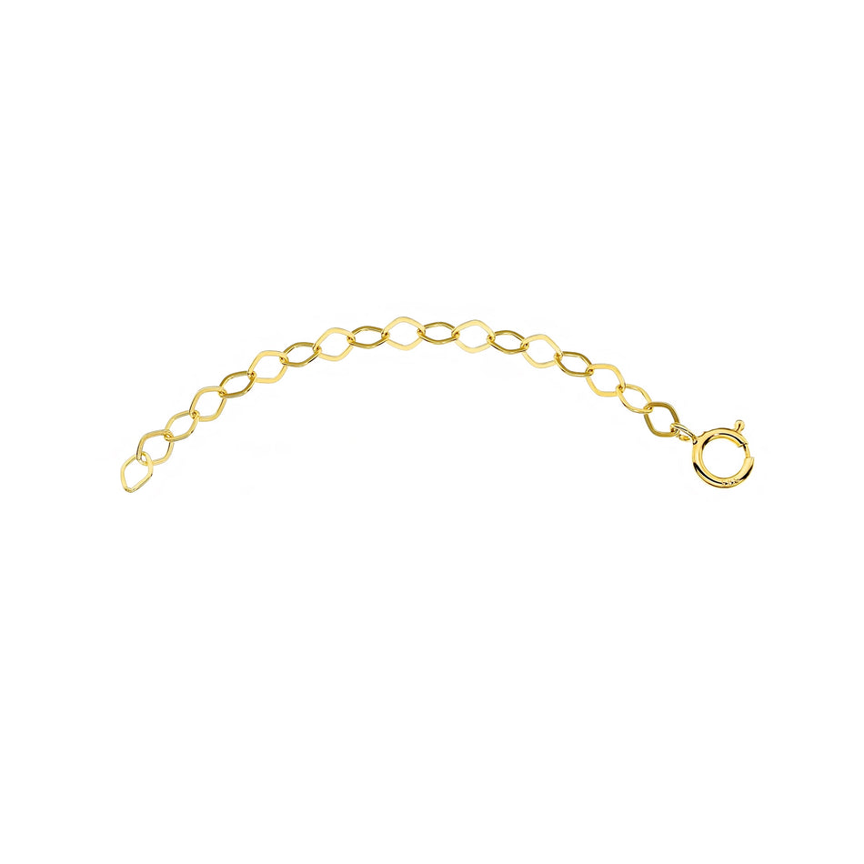 Gold extender for a chain or bracelet 5 cm