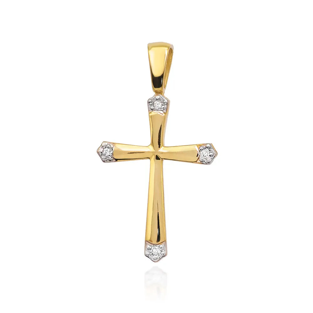 zlatý křížek s diamanty d0001-diw-01