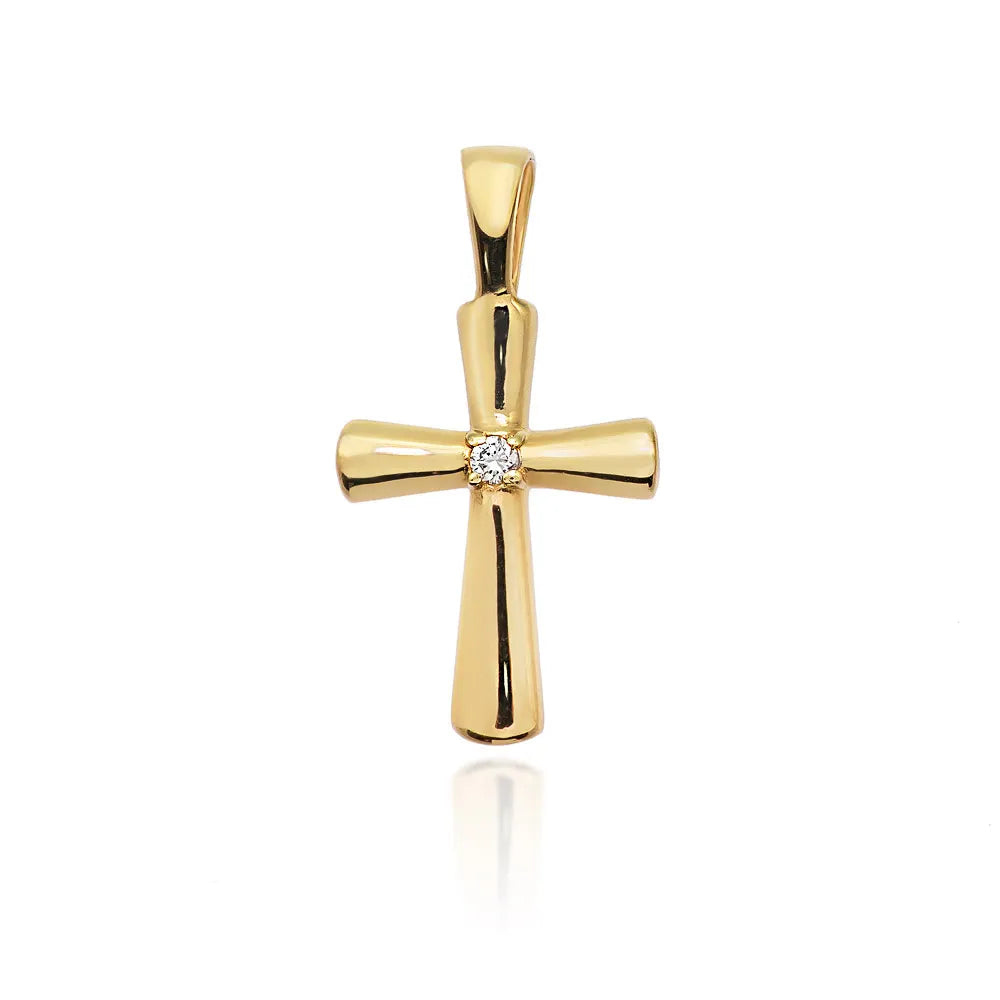 zlatý křížek s diamanty d0003-diw-01