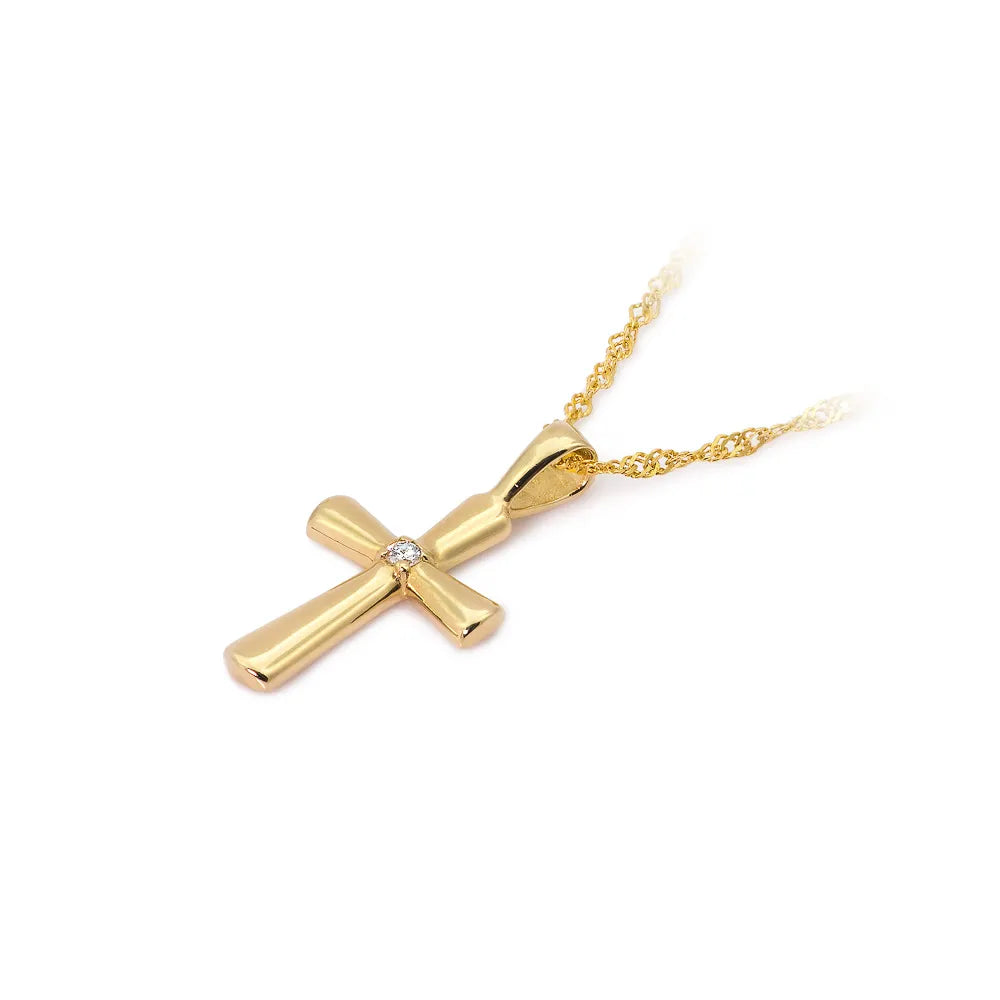 zlatý křížek s diamanty d0003-diw-01