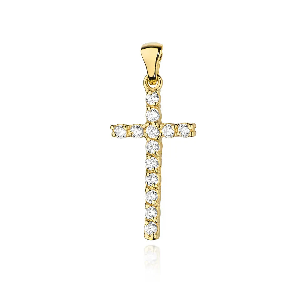 zlatý křížek s diamanty d0006-diw-01