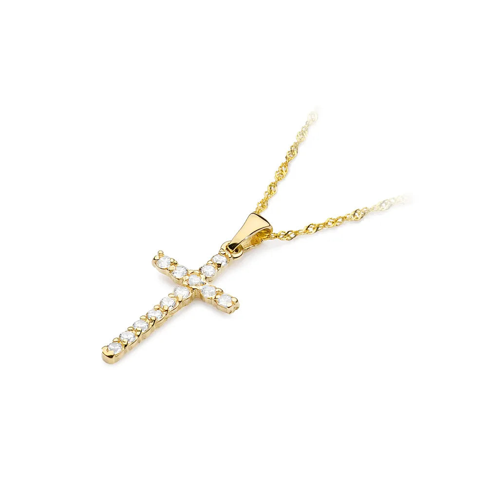 zlatý křížek s diamanty d0006-diw-01