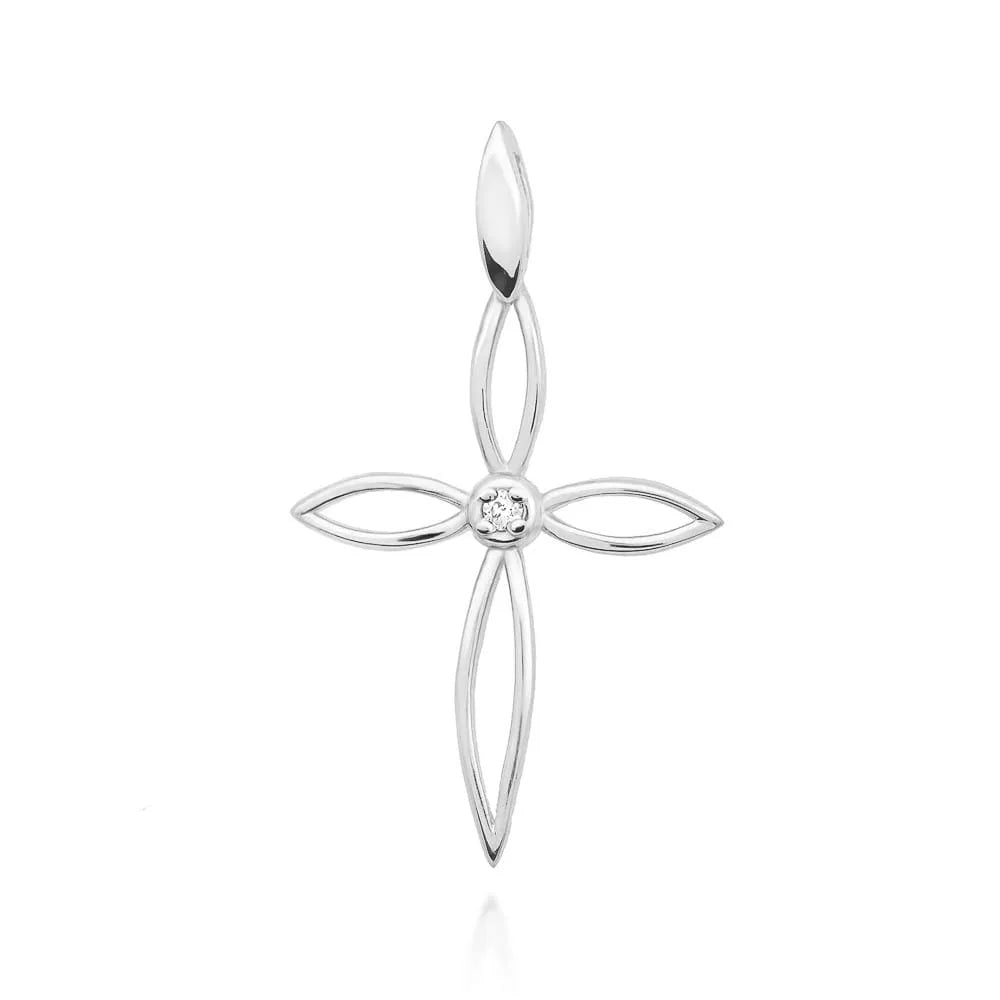 zlatý křížek s diamantem d0029-diw-01