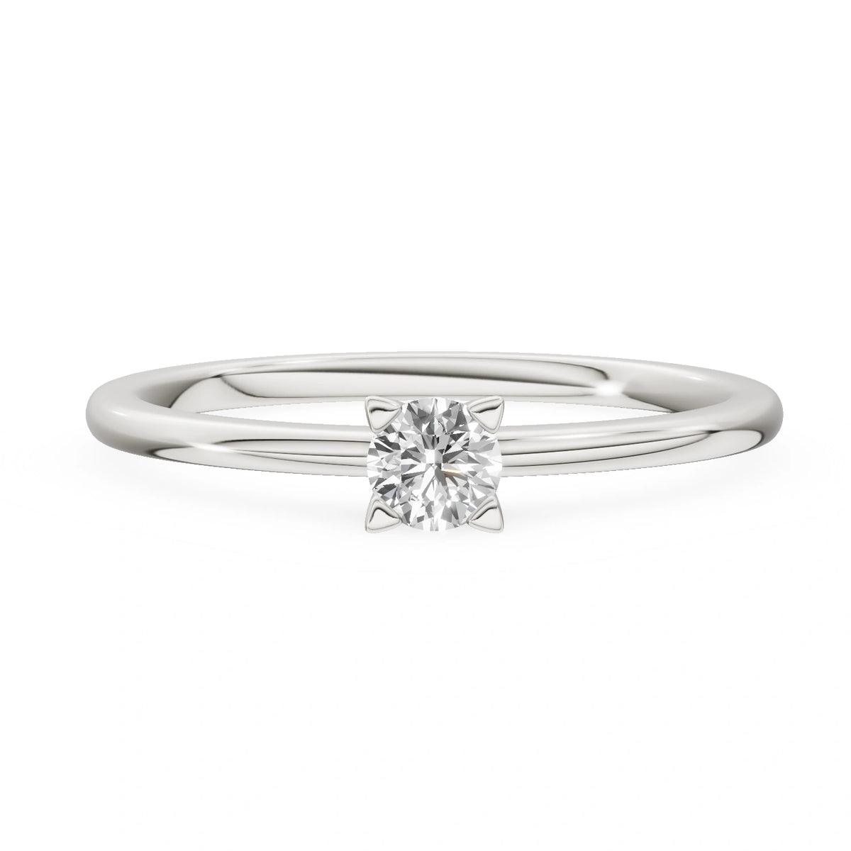 Gremari Seven Grace zásnubní prsten z bílého zlata s 0,15 ct přírodním diamantem – Round/Brilliant