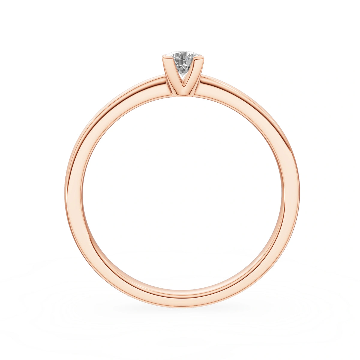 Gremari Seven Grace zásnubní prsten z růžového zlata s 0,15 ct lab-grown diamantem – Round/Brilliant