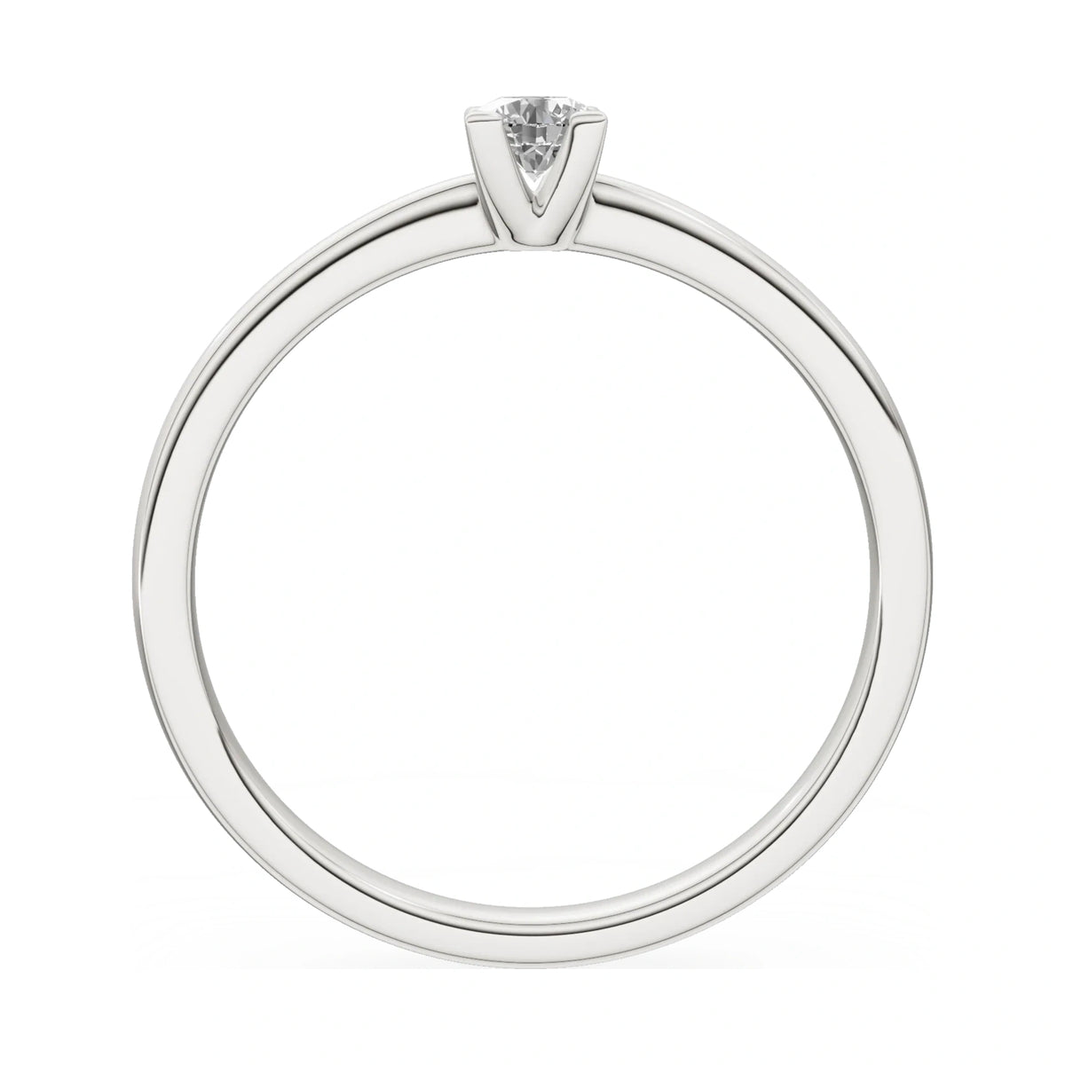 GREMARI Seven Grace round-cut lab-grown diamond engagement ring in 14K white gold, 0.15 ct