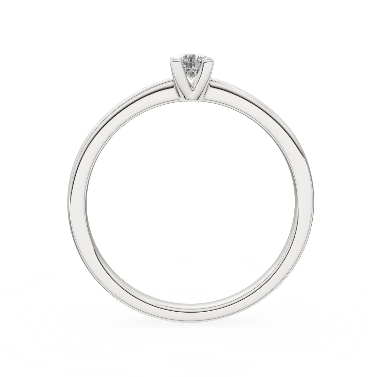 Gremari Seven Grace zásnubní prsten z bílého zlata s 0,15 ct přírodním diamantem – Round/Brilliant