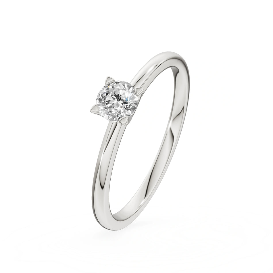 Gremari Seven Grace zásnubní prsten z bílého zlata s 0,30 ct lab-grown diamantem – Round/Brilliant