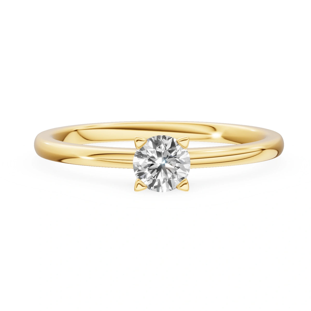 Gremari Seven Grace zásnubní prsten ze žlutého zlata s 0,30 ct lab-grown diamantem – Round/Brilliant