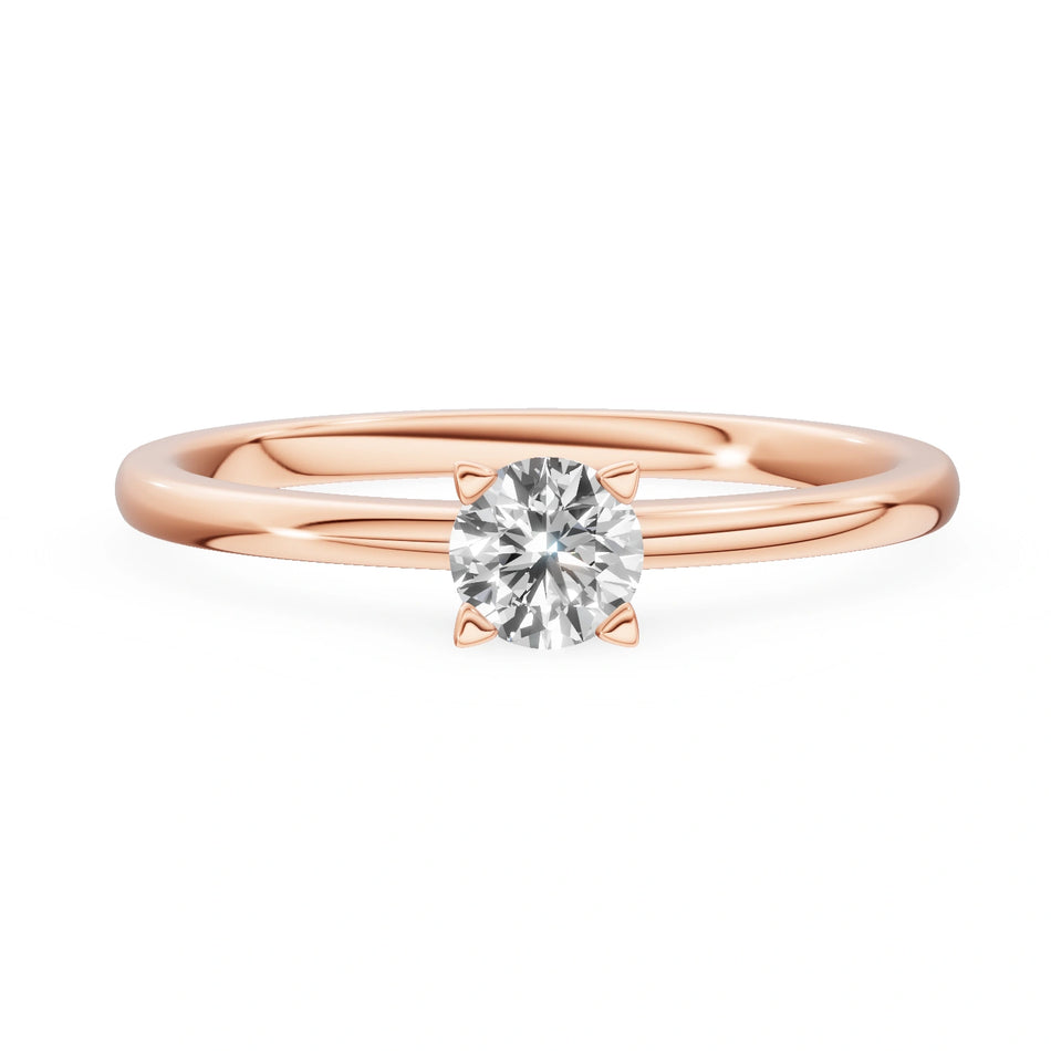 Gremari Seven Grace zásnubní prsten z růžového zlata s 0,30 ct lab-grown diamantem – Round/Brilliant