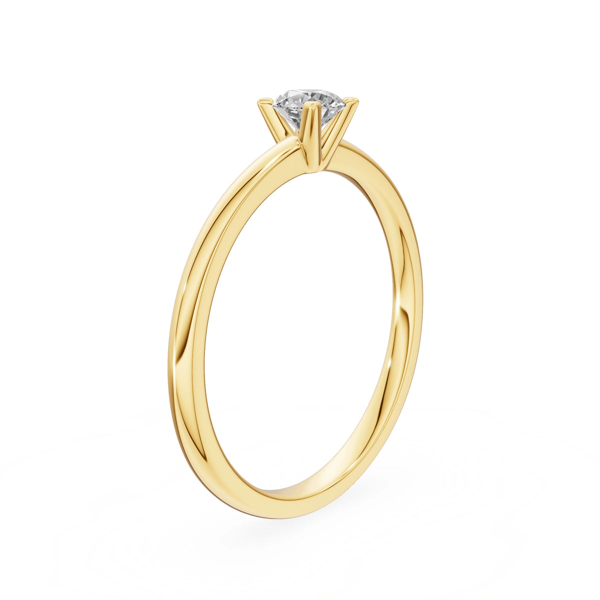 Gremari Seven Grace zásnubní prsten ze žlutého zlata s 0,30 ct lab-grown diamantem – Round/Brilliant