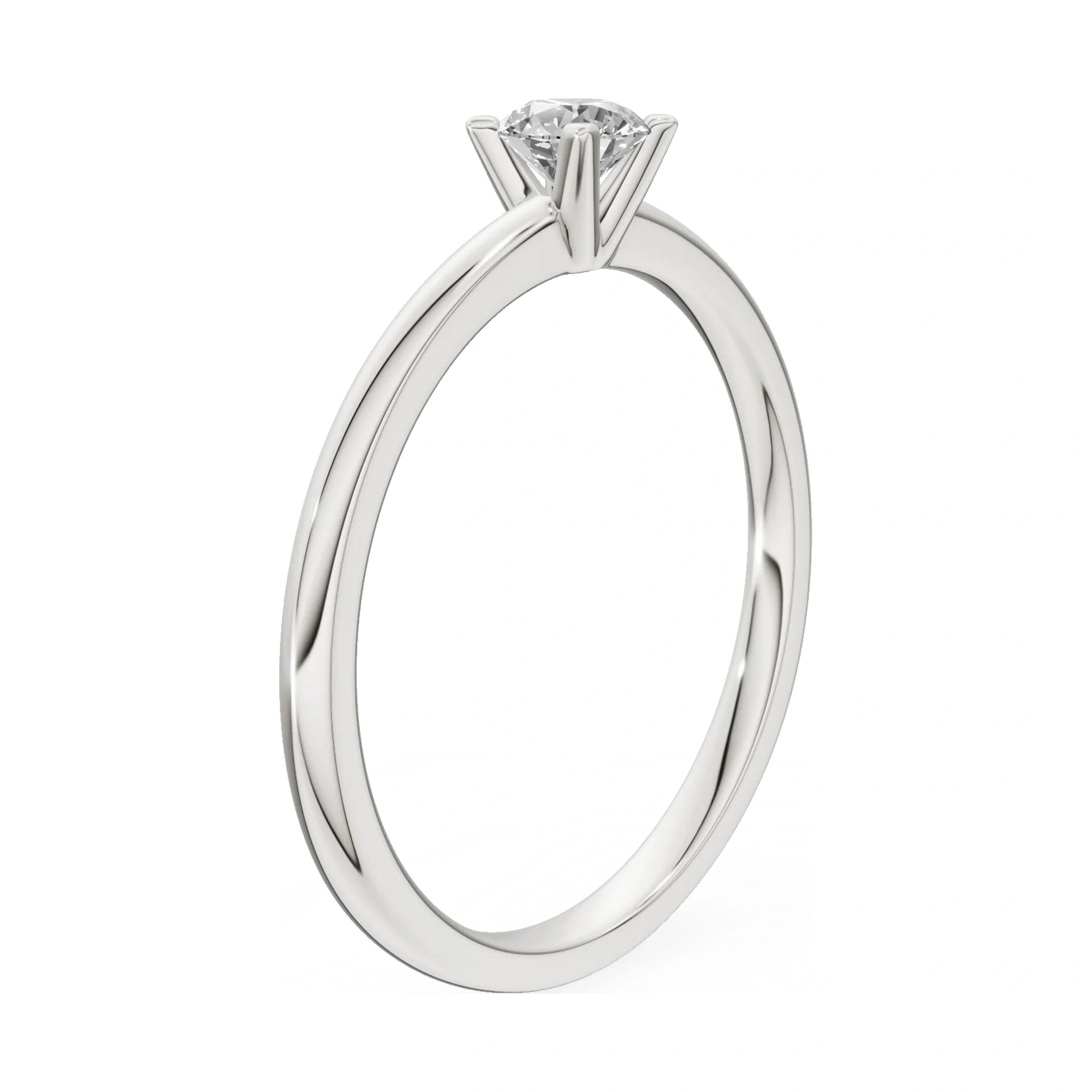 14K white gold GREMARI Seven Grace ring with 0.30 ct round-cut lab-grown diamond
