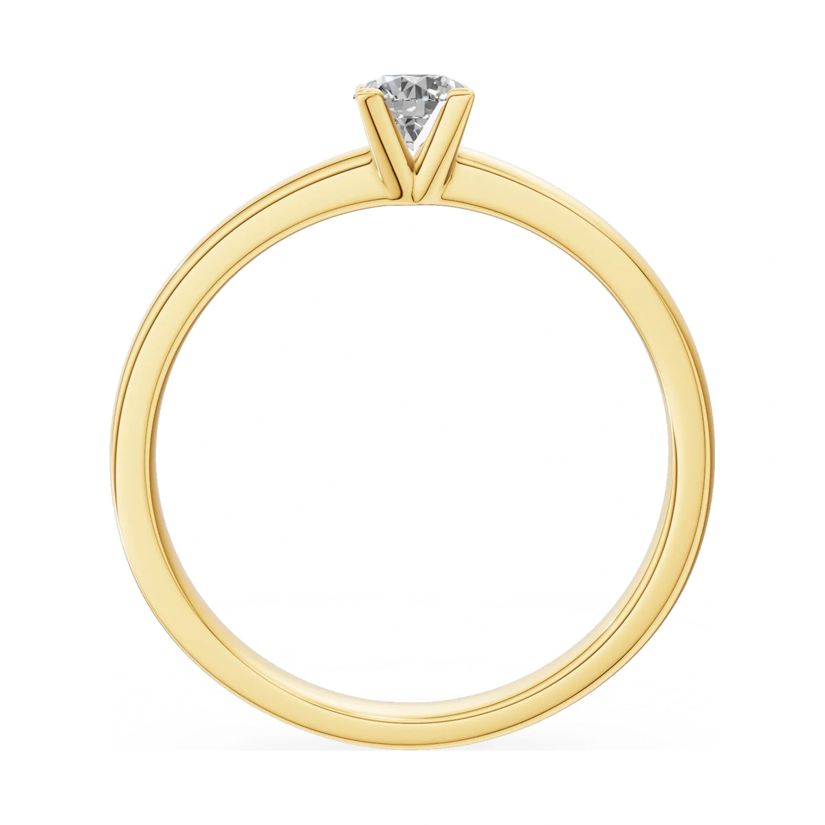 GREMARI Seven Grace round-cut lab-grown diamond engagement ring in 14K yellow gold, 0.30 ct