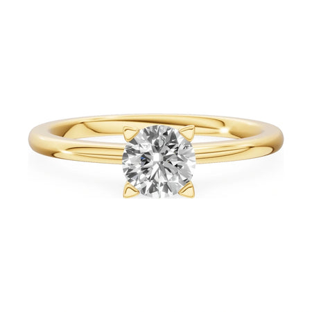 GREMARI Seven Grace 14K yellow gold engagement ring with 0.50 ct round-cut lab-grown diamond