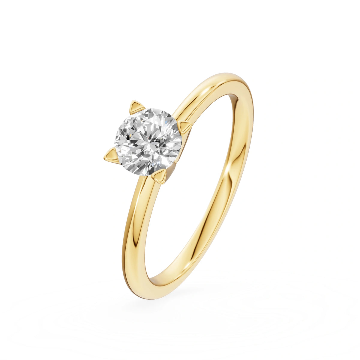 Gremari Seven Grace zásnubní prsten ze žlutého zlata s 0,50 ct lab-grown diamantem – Round/Brilliant