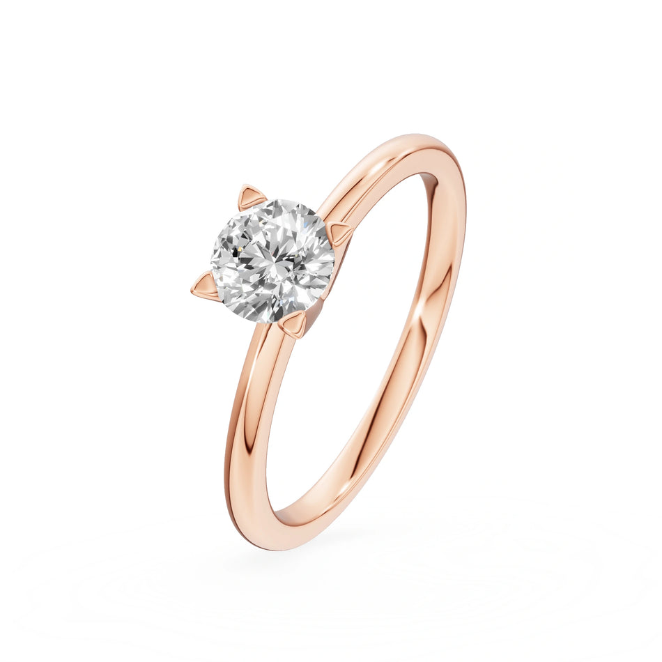 Gremari Seven Grace zásnubní prsten z růžového zlata s 0,50 ct lab-grown diamantem – Round/Brilliant