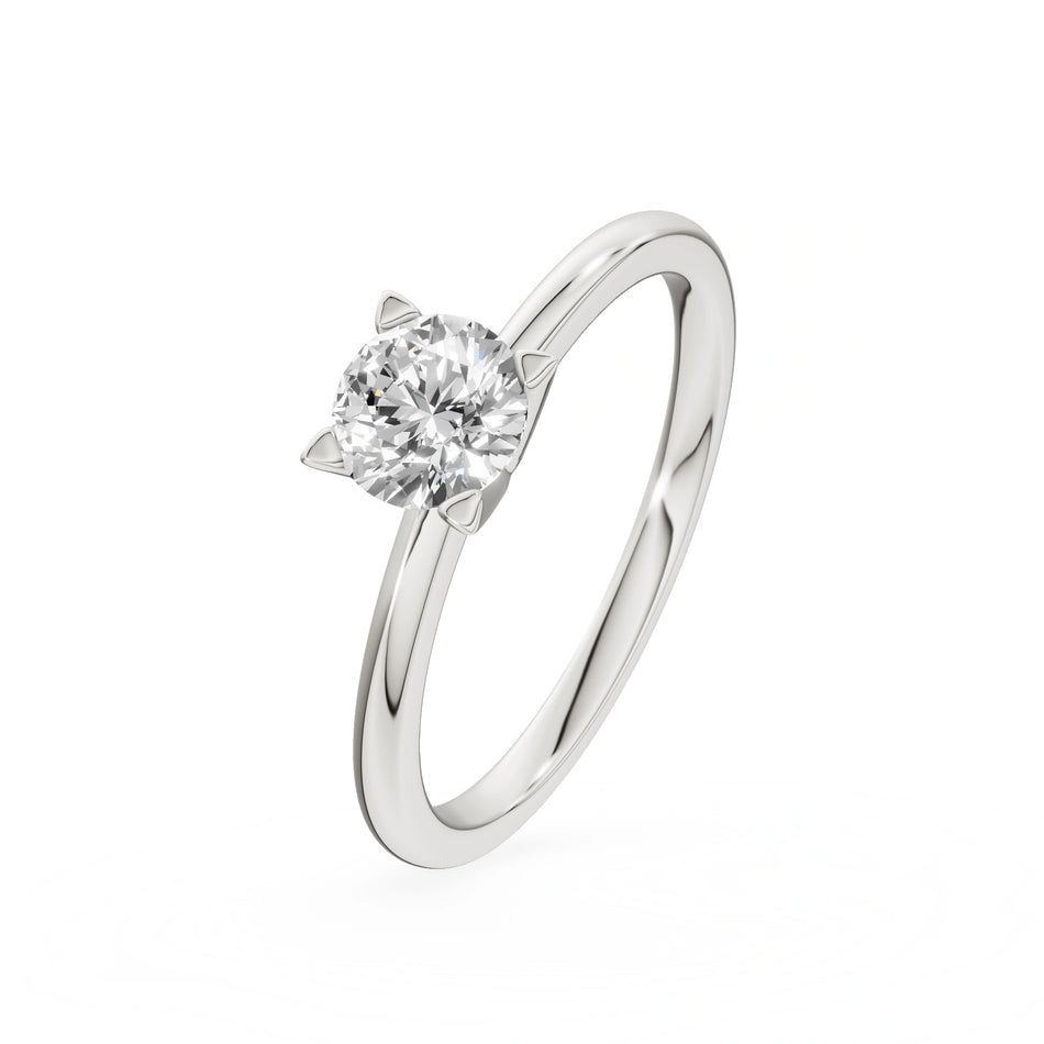 Gremari Seven Grace zásnubní prsten z bílého zlata s 0,50 ct lab-grown diamantem – Round/Brilliant