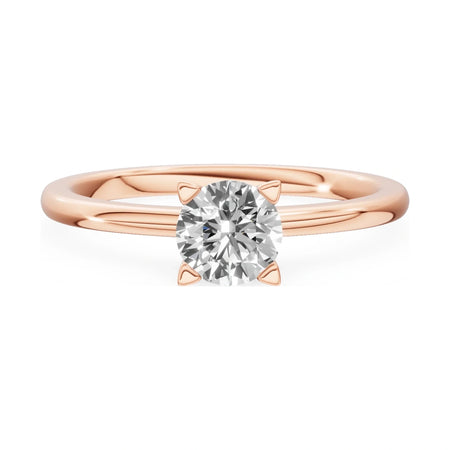 GREMARI Seven Grace 14K rose gold engagement ring with 0.50 ct round-cut lab-grown diamond