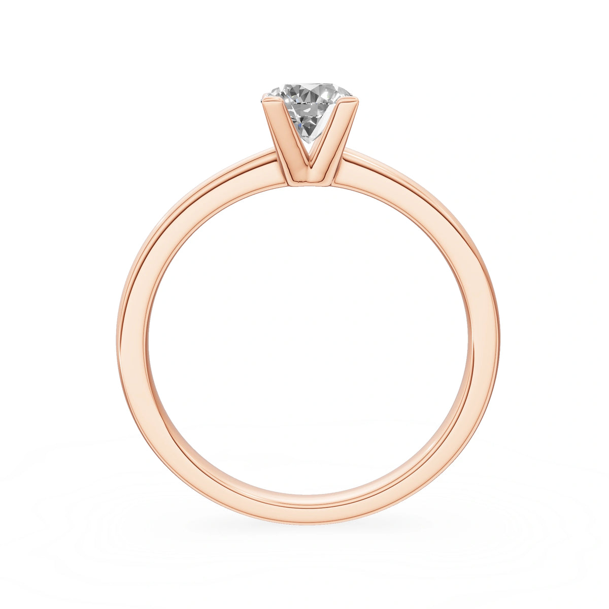 Gremari Seven Grace zásnubní prsten z růžového zlata s 0,50 ct lab-grown diamantem – Round/Brilliant