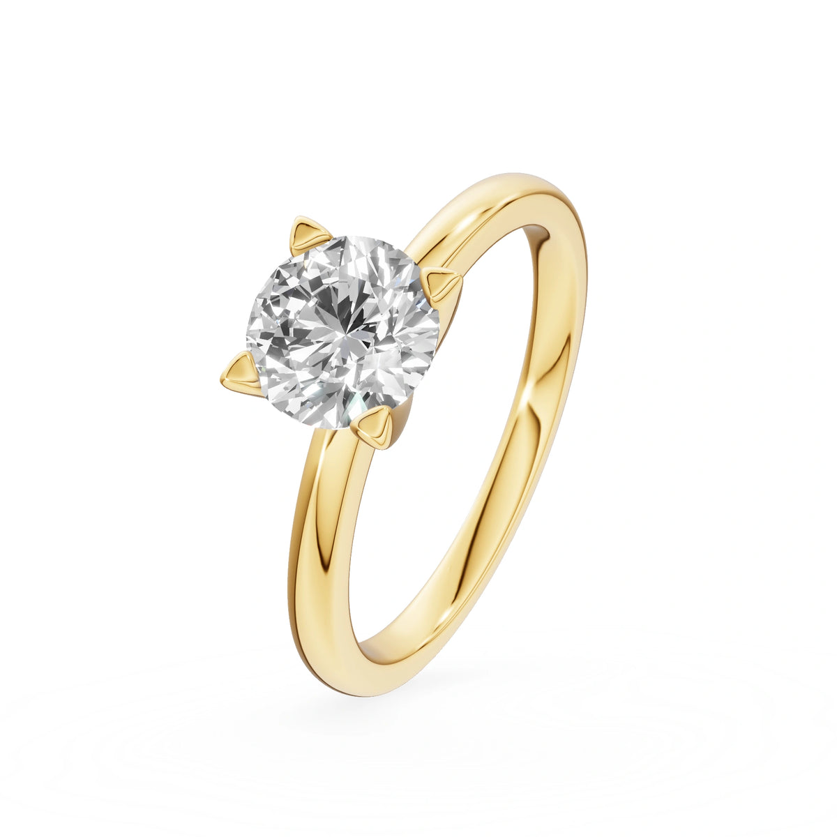 Gremari Seven Grace zásnubní prsten ze žlutého zlata s 1,00 ct lab-grown diamantem – Round/Brilliant