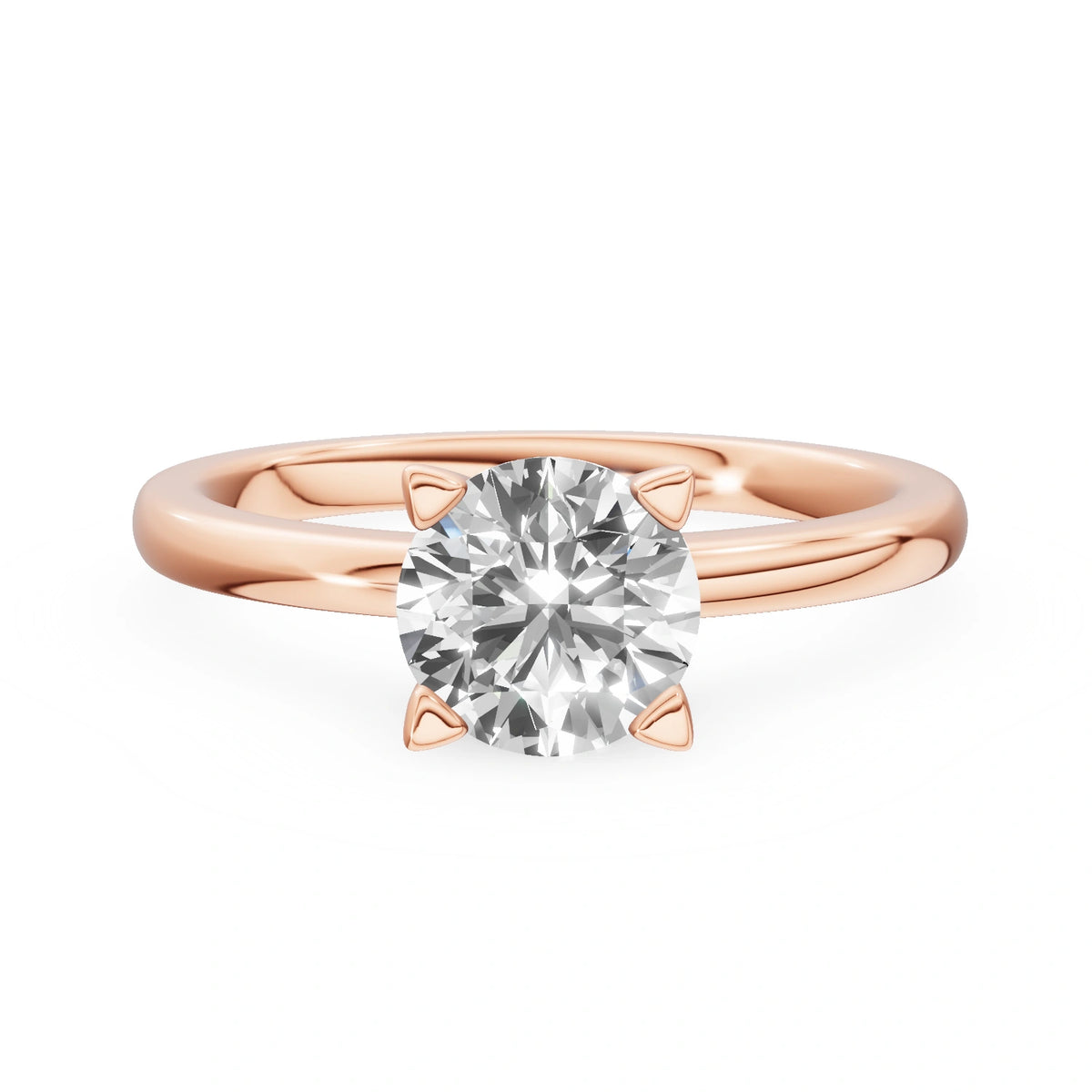 Gremari Seven Grace zásnubní prsten z růžového zlata s 1,00 ct lab-grown diamantem – Round/Brilliant
