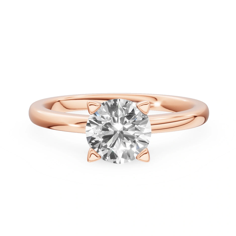 Gremari Seven Grace zásnubní prsten z růžového zlata s 1,00 ct lab-grown diamantem – Round/Brilliant