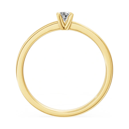 GREMARI Seven Grace oval-cut lab-grown diamond engagement ring in 14K yellow gold, 0.15 ct