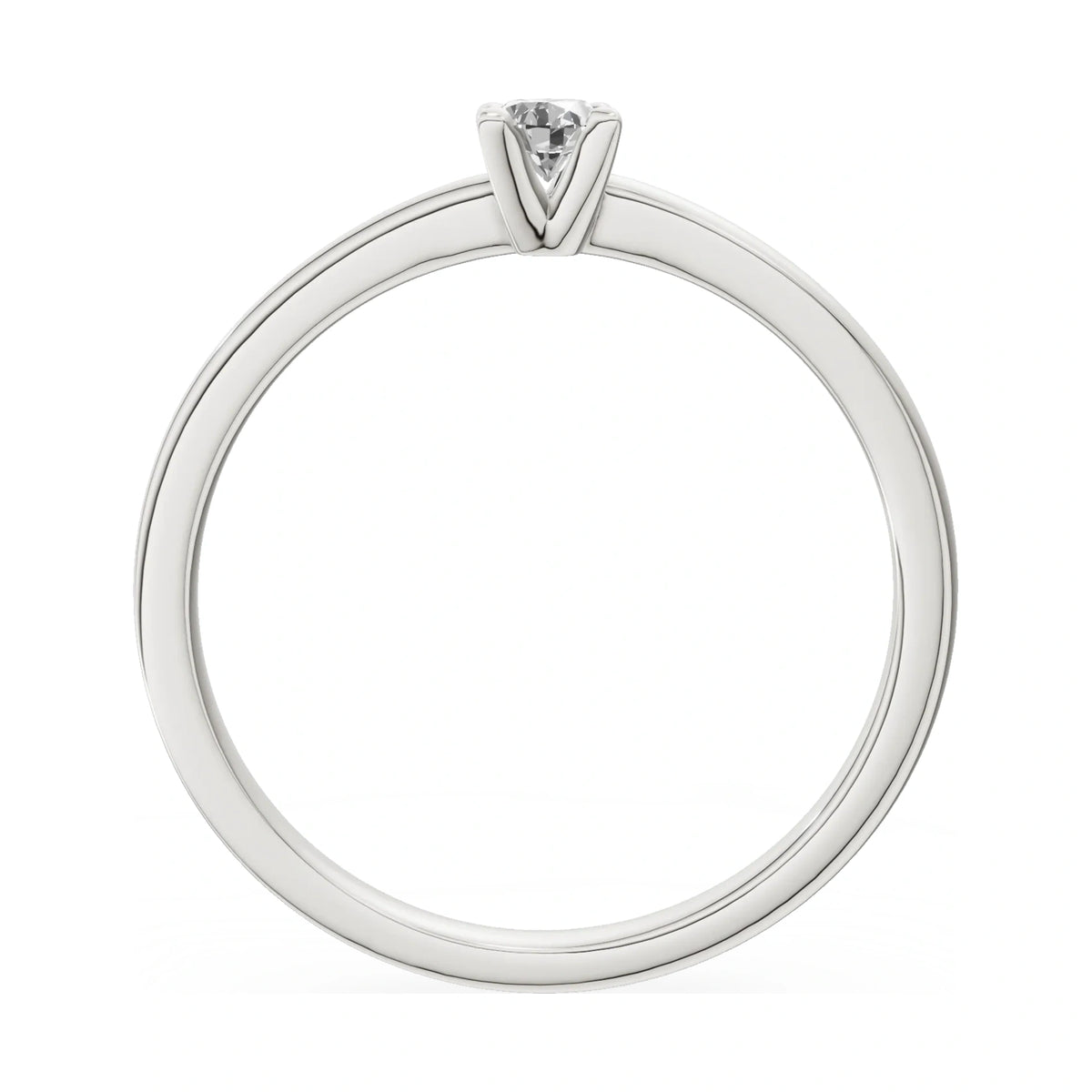 GREMARI Seven Grace oval-cut lab-grown diamond engagement ring in 14K white gold, 0.15 ct