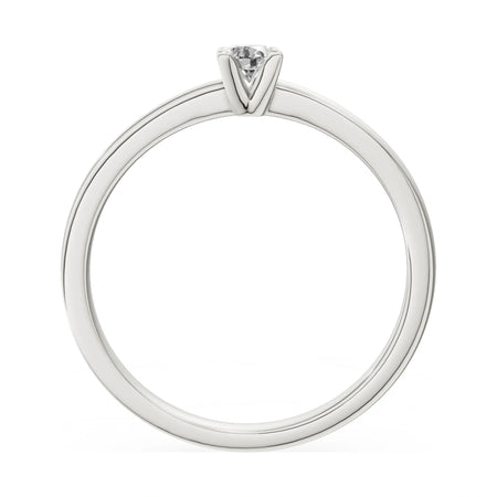 GREMARI Seven Grace oval-cut lab-grown diamond engagement ring in 14K white gold, 0.15 ct