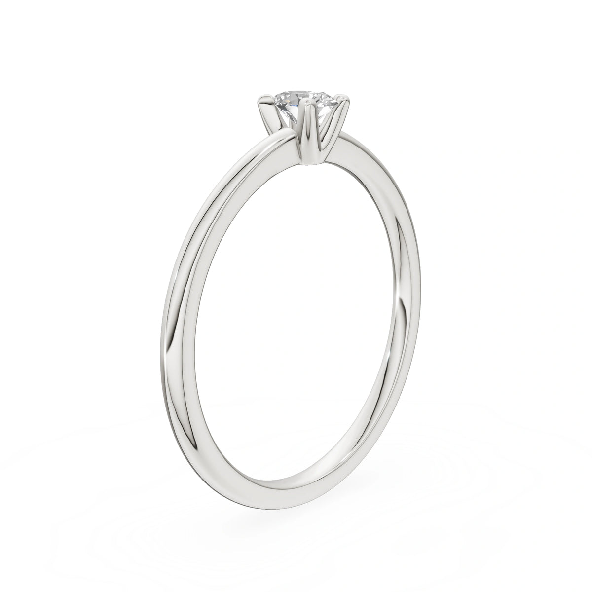 Gremari Seven Grace zásnubní prsten z bílého zlata s 0,15 ct lab-grown diamantem – Oval