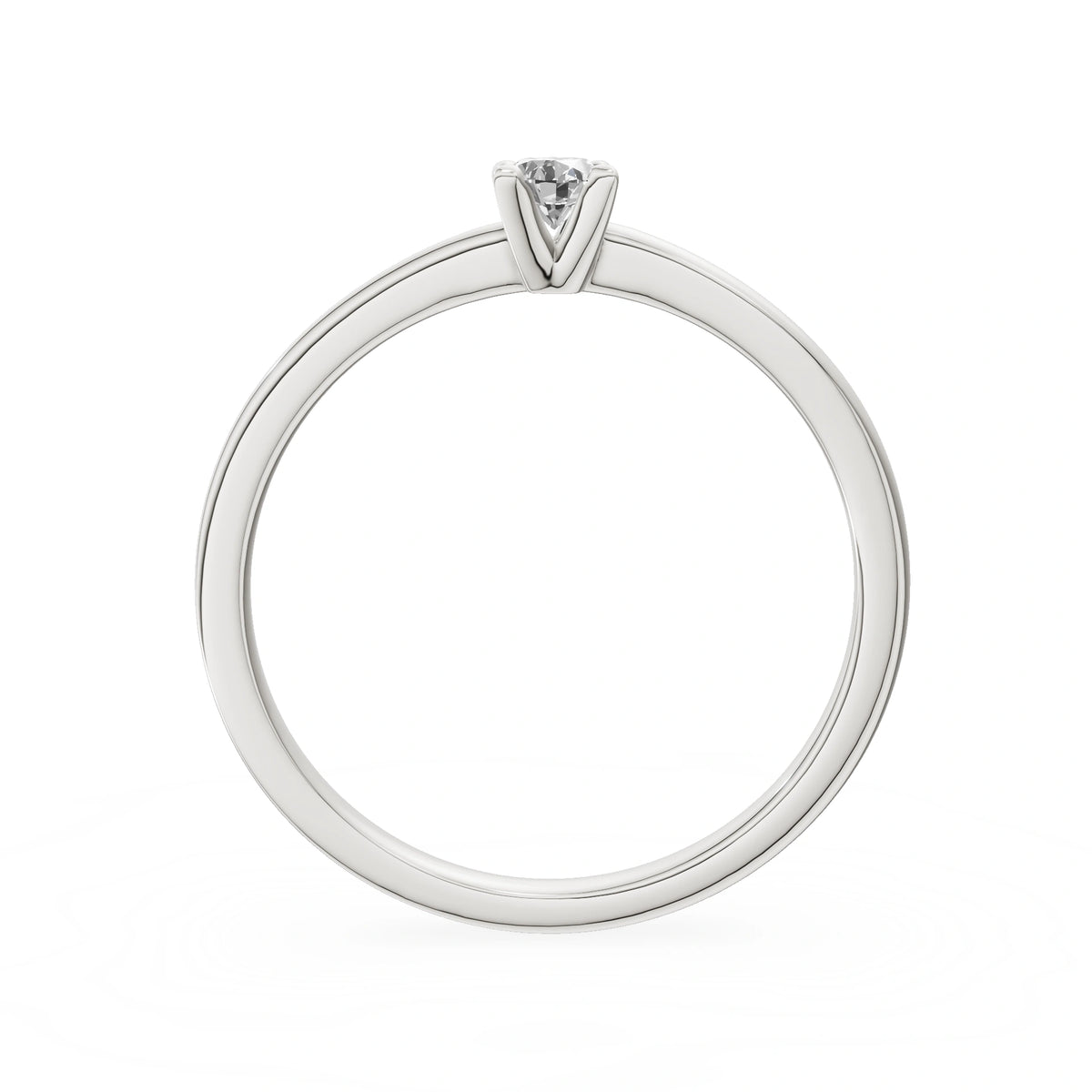 Gremari Seven Grace zásnubní prsten z bílého zlata s 0,15 ct lab-grown diamantem – Oval