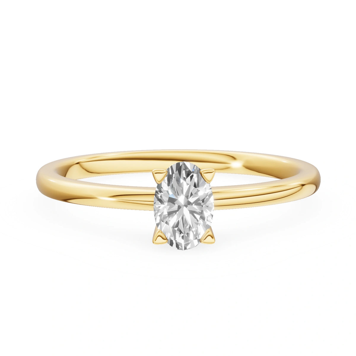 Gremari Seven Grace zásnubní prsten ze žlutého zlata s 0,50 ct lab-grown diamantem – Oval