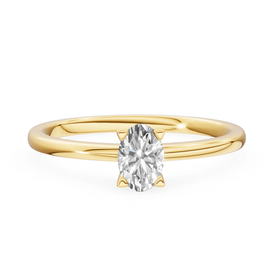 Gremari Seven Grace zásnubní prsten ze žlutého zlata s 0,50 ct lab-grown diamantem – Oval