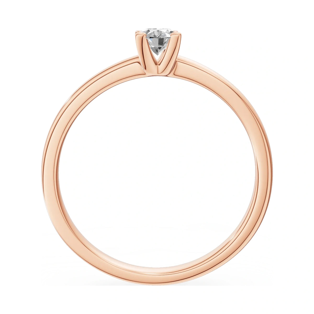 GREMARI Seven Grace oval-cut lab-grown diamond engagement ring in 14K rose gold, 0.50 ct