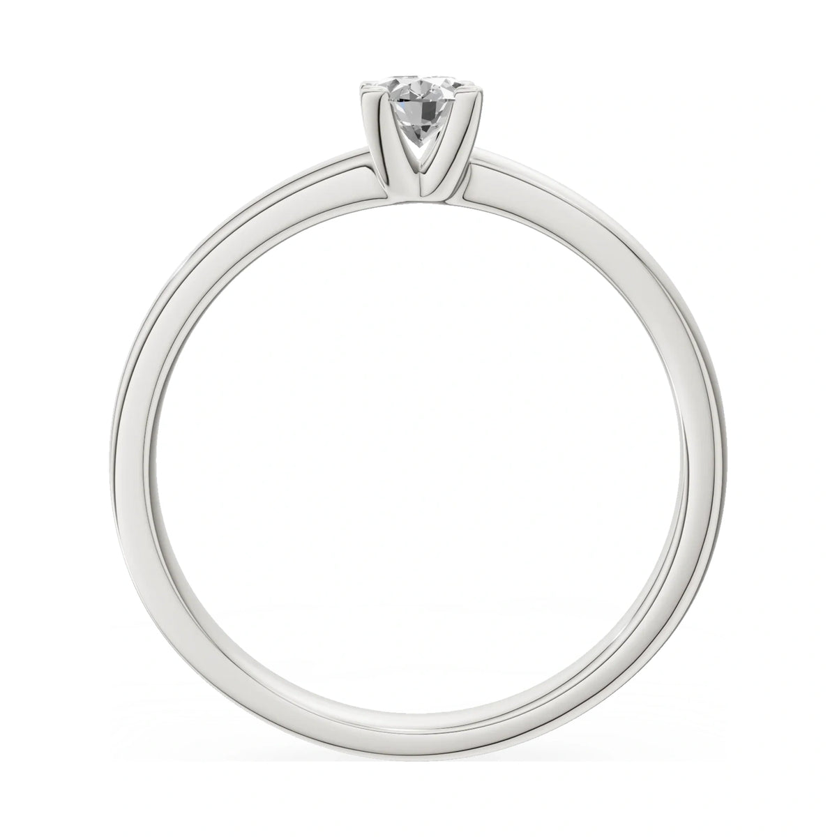 14K white gold GREMARI Seven Grace ring with 0.50 ct oval-cut lab-grown diamond