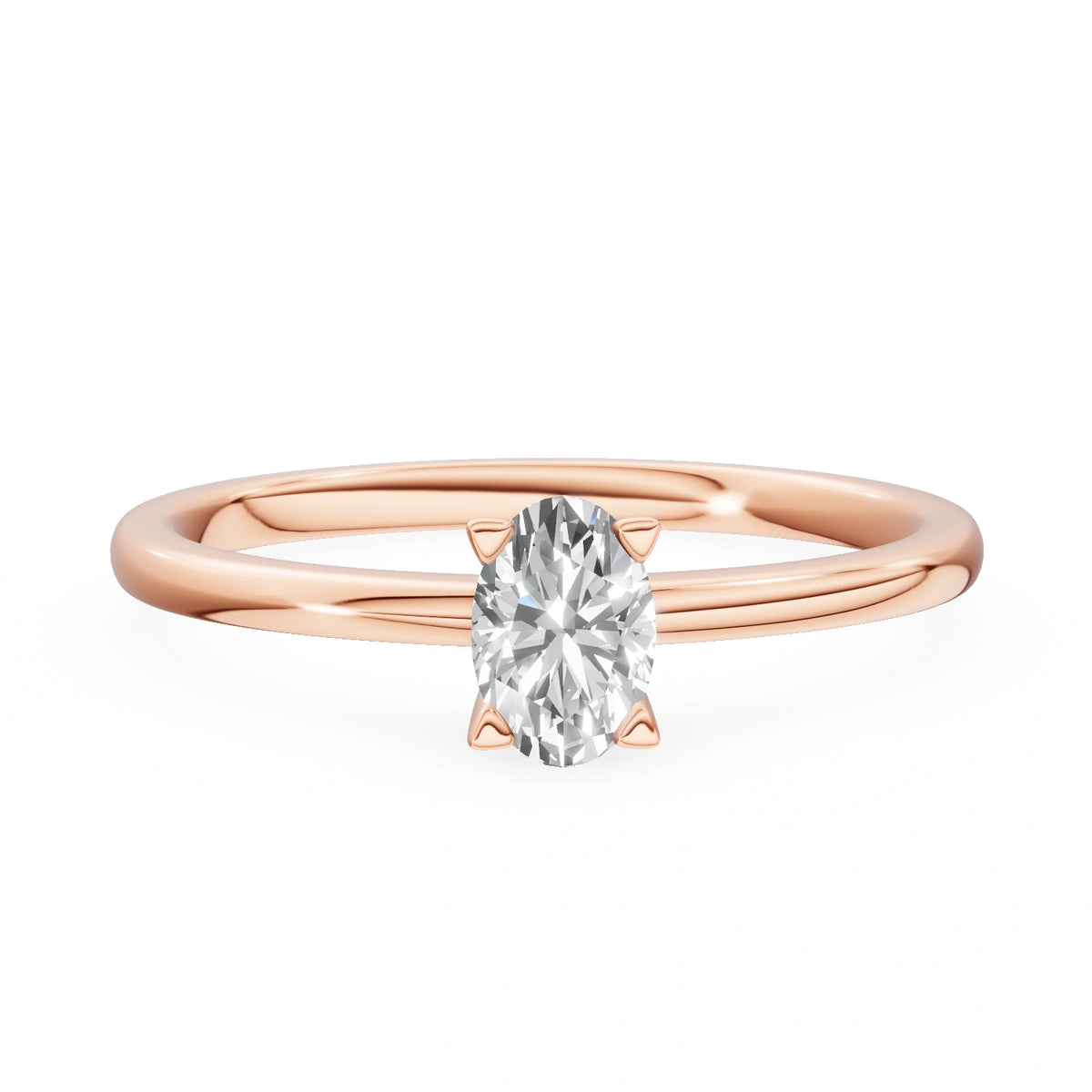 Gremari Seven Grace zásnubní prsten z růžového zlata s 0,50 ct lab-grown diamantem – Oval