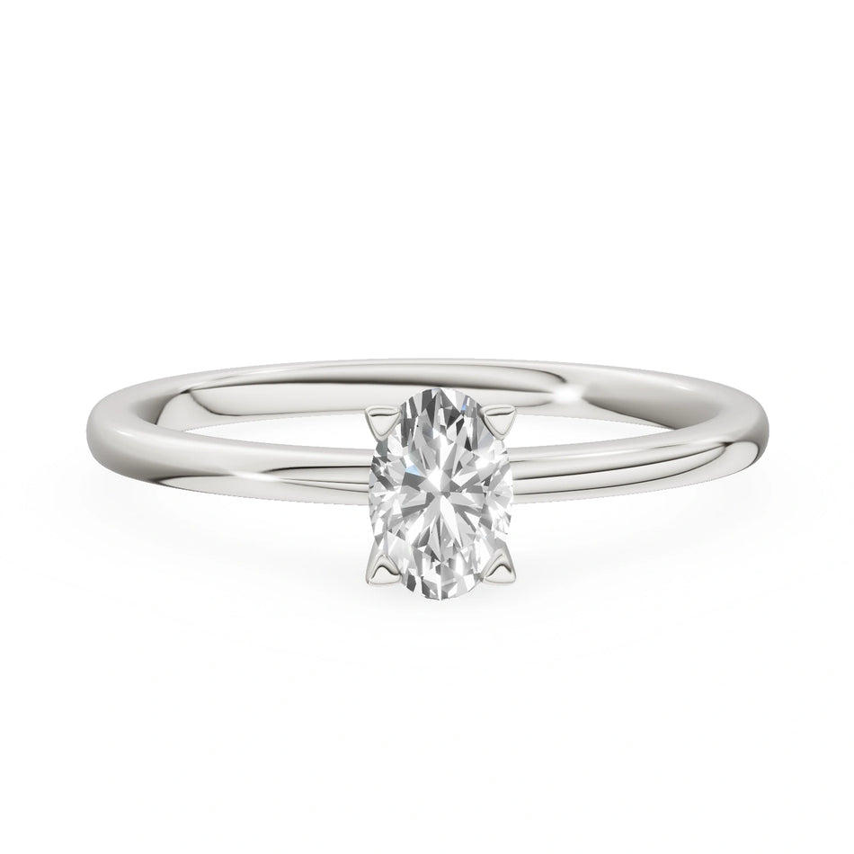 Gremari Seven Grace zásnubní prsten z bílého zlata s 0,50 ct lab-grown diamantem – Oval
