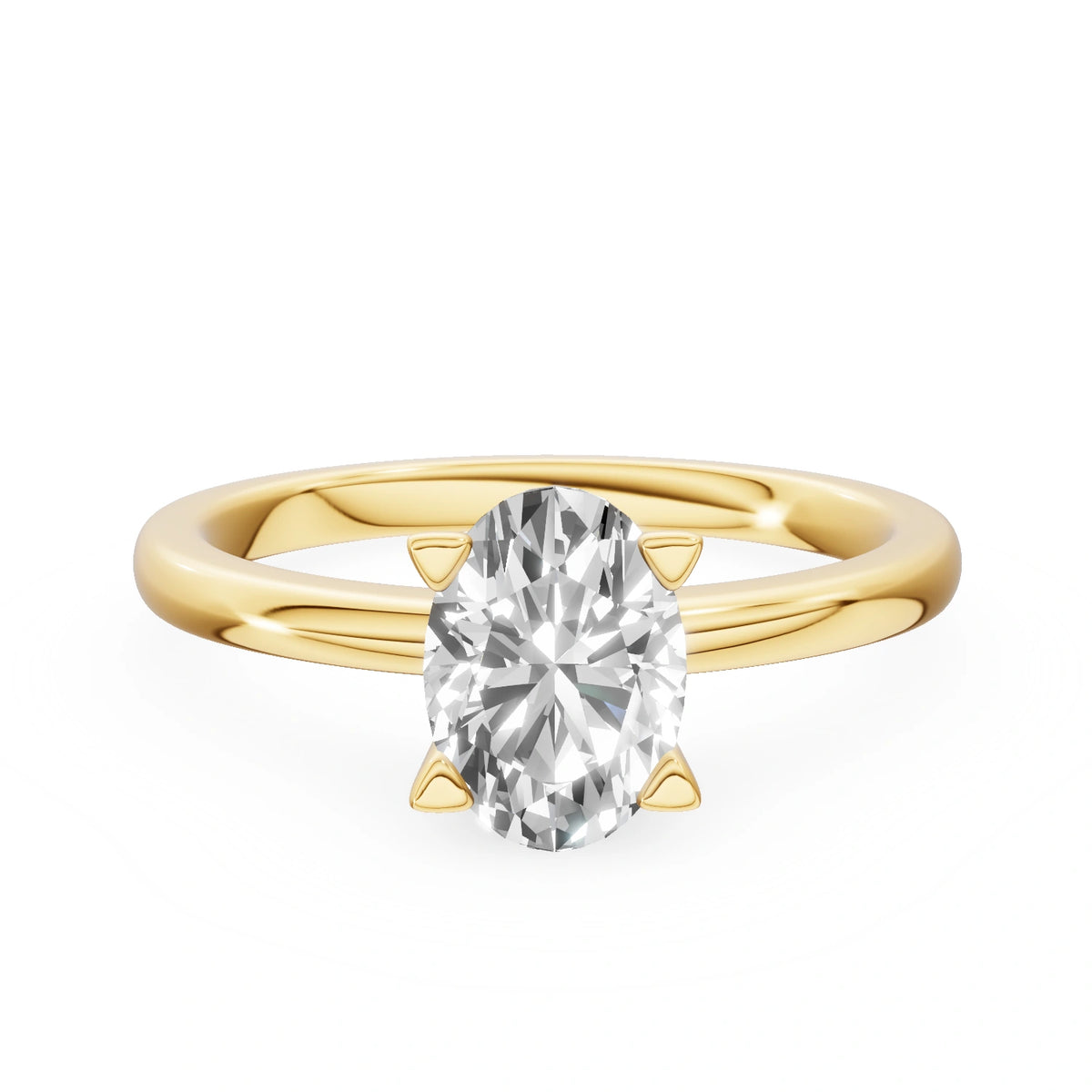Gremari Seven Grace zásnubní prsten ze žlutého zlata s 1,00 ct lab-grown diamantem – Oval