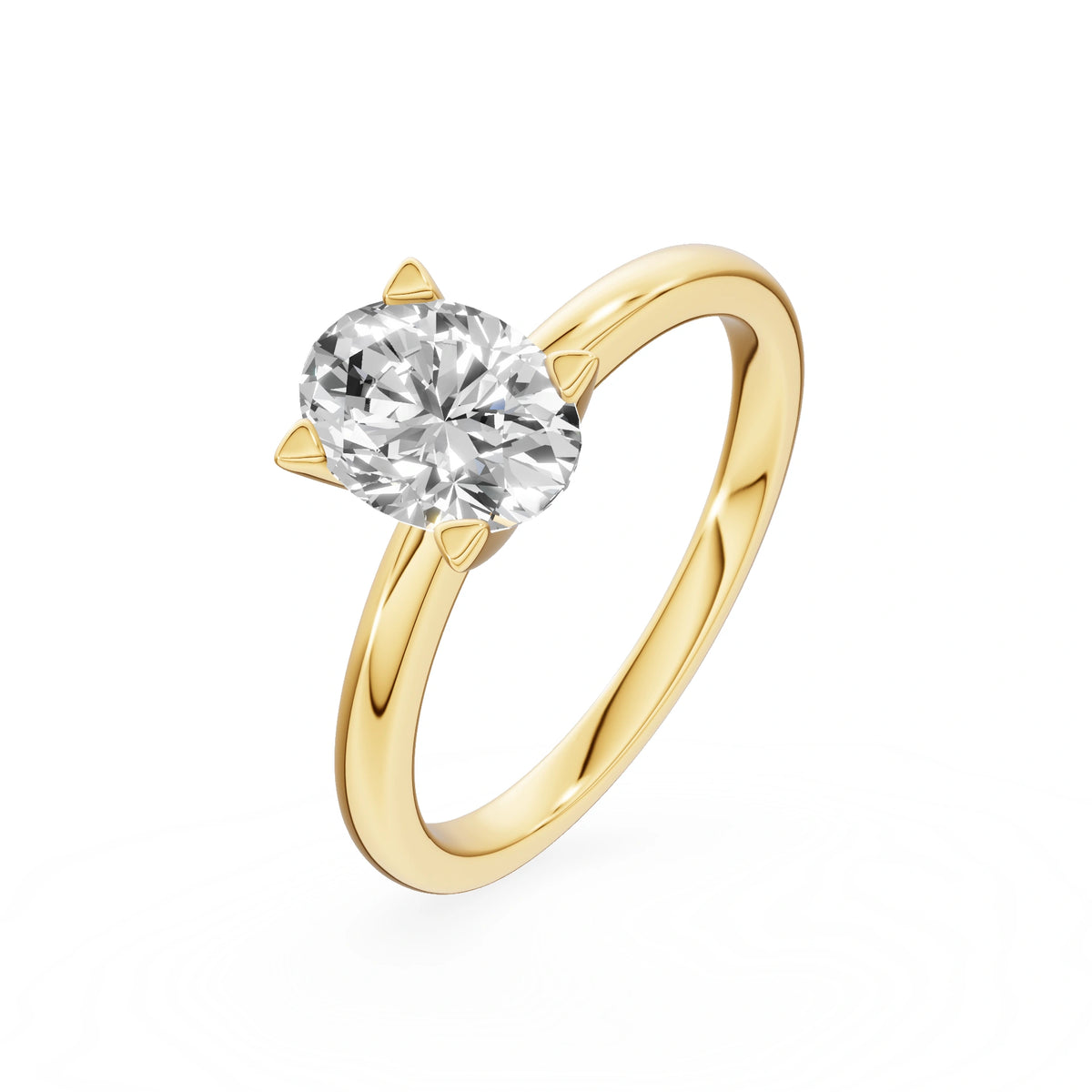 Gremari Seven Grace zásnubní prsten ze žlutého zlata s 1,00 ct lab-grown diamantem – Oval